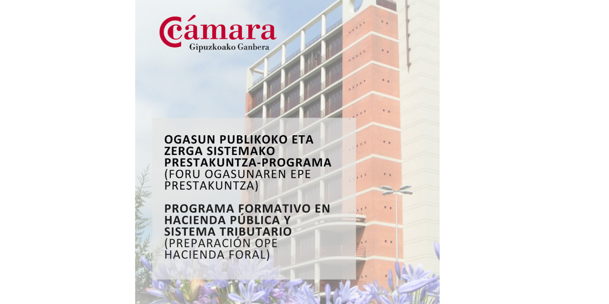 Cámara de Gipuzkoa y UPV/EHU lanzan un programa de especialización en fiscalidad guipuzcoana para profesionales y graduados